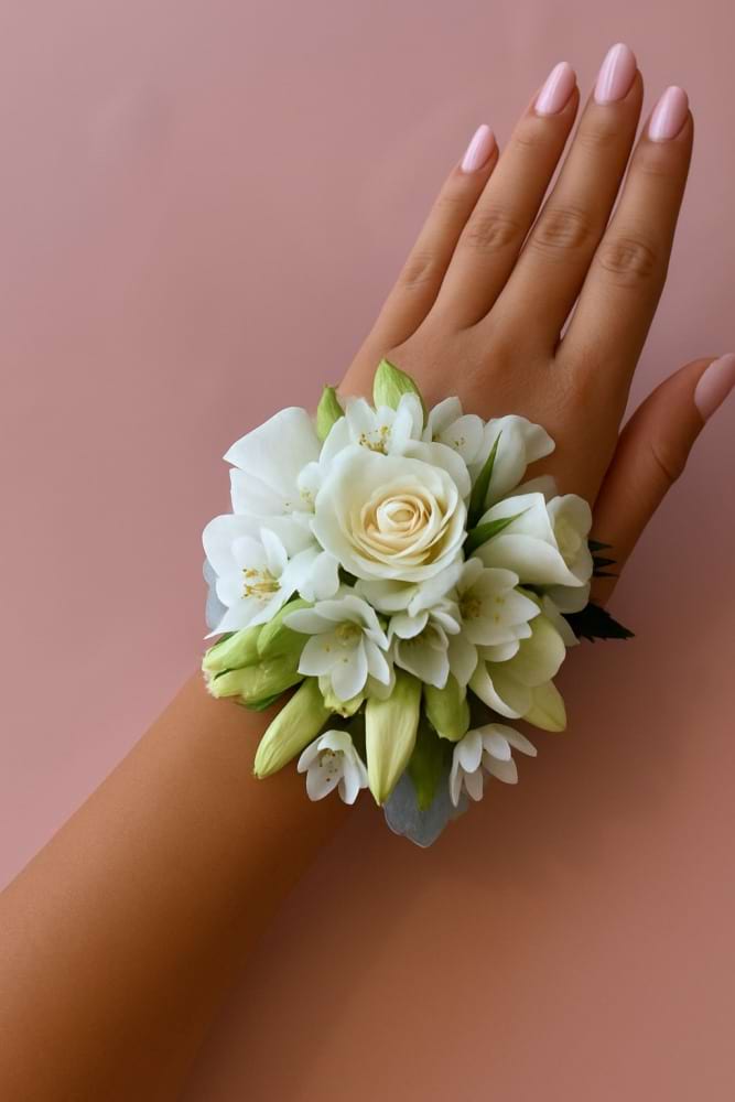 Fresh corsage -white only